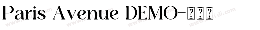 Paris Avenue DEMO字体转换